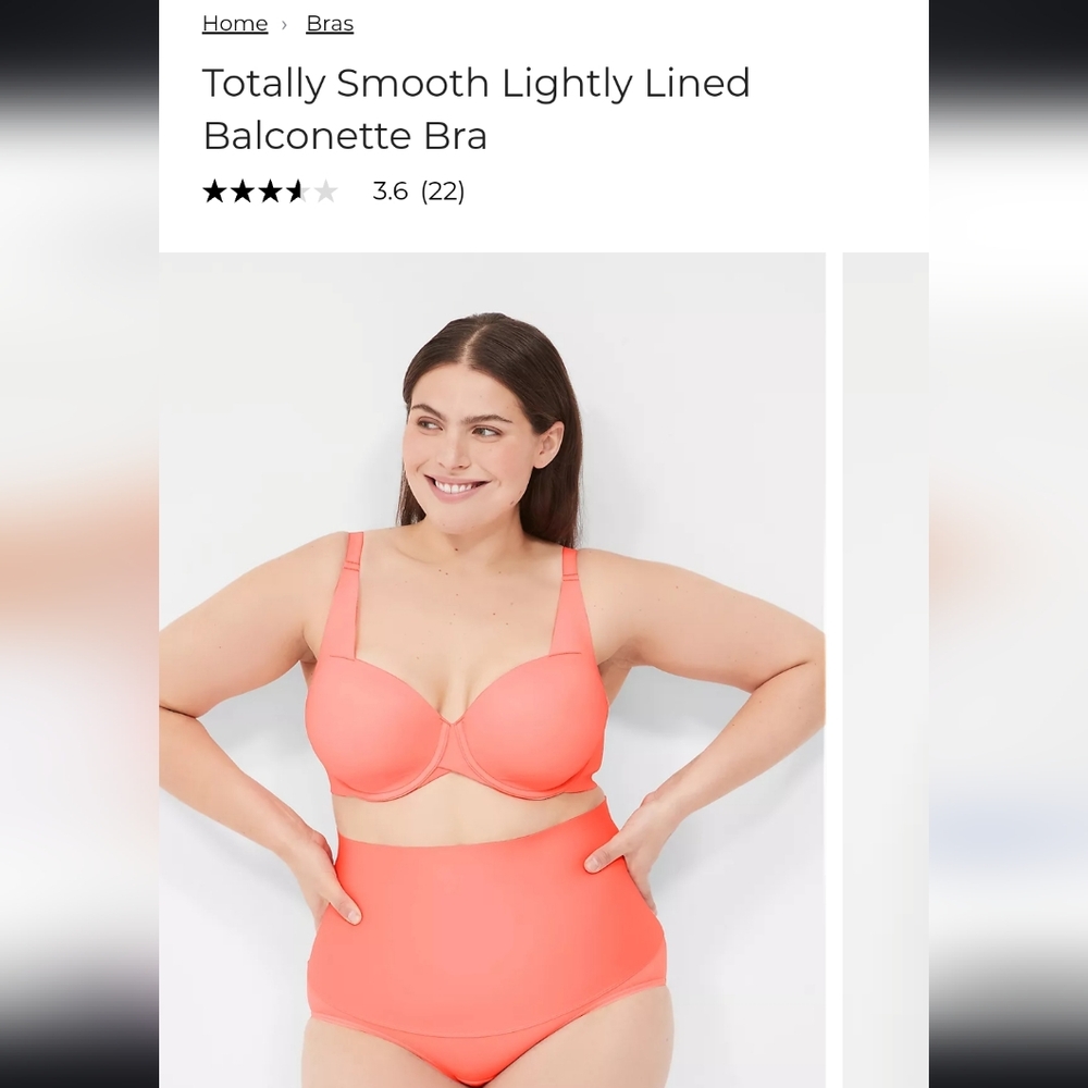 NWOT 42H Totally Smooth Balconette Bra